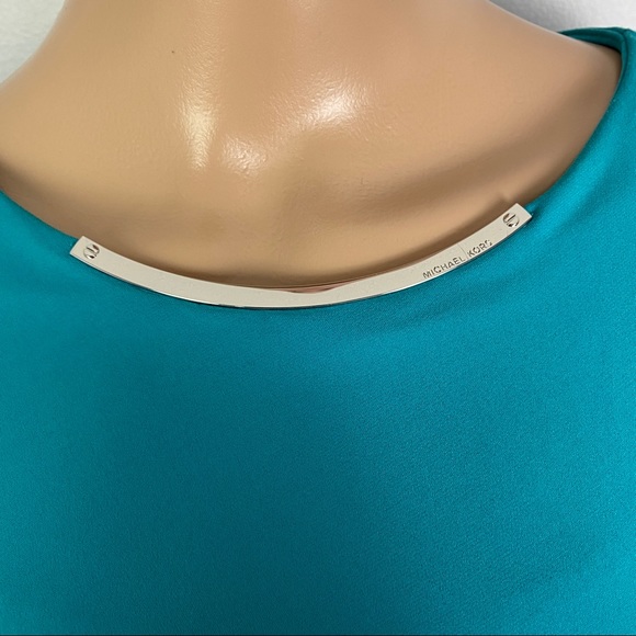 MICHAEL MICHAEL KORS BLUE LONG SLEEVE MINI DRESS - Picture 4 of 10